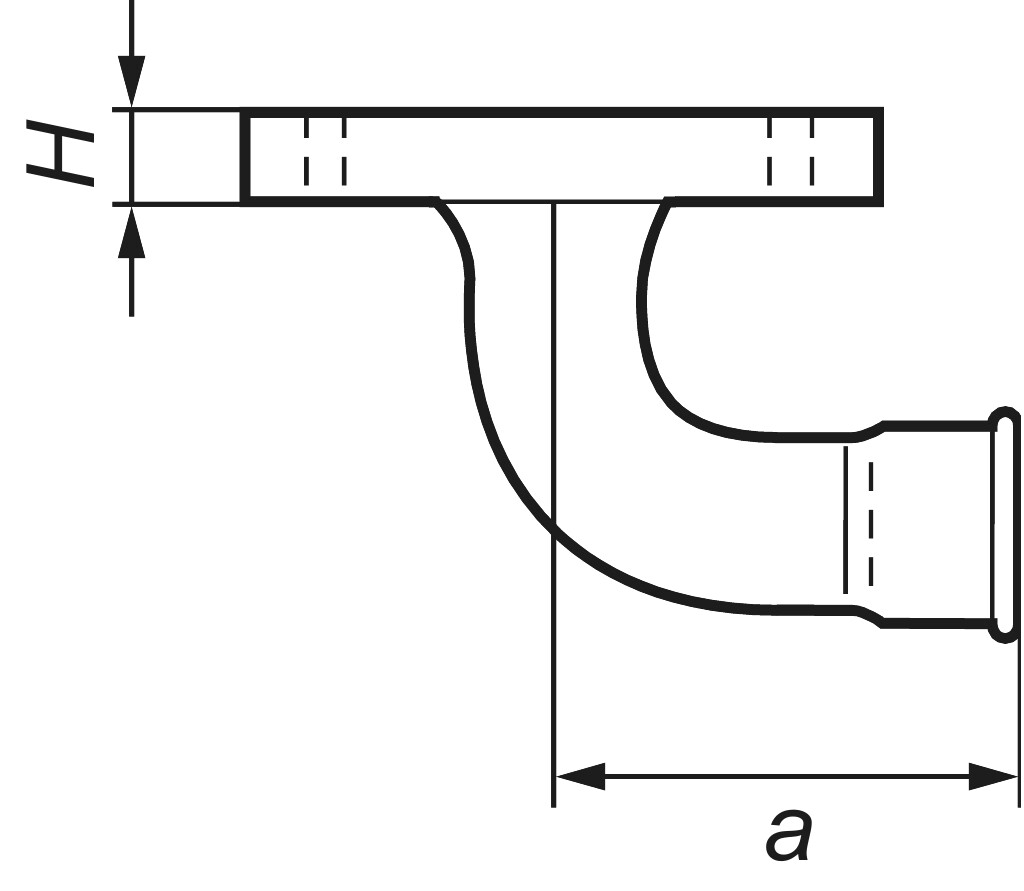 GF  933 Wassermesserbogen  3/4"-115 verzinkt